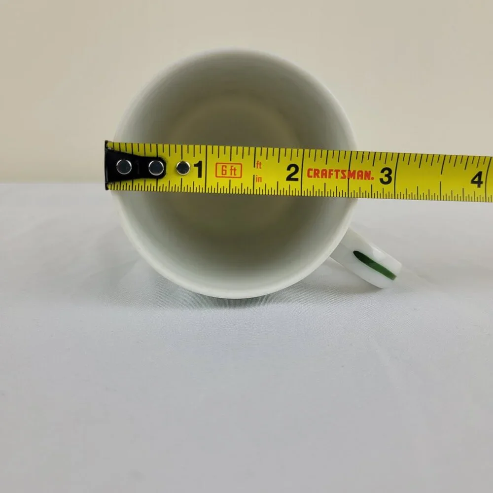 Vintage Irish Coffee Mug Footed Pedestal Green lucky Clover Shamrock 1345, Japan